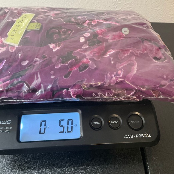 Sigrid Olsen Blouse Womens L Purple Silk Blend Burnout Velvet Floral Boho Chic - Picture 9 of 9